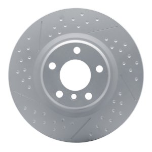 BMW M235i xDrive Brake Rotor (1) - Rear - R1 Concepts - Carbon Alloy GEOMET Dimpled & Slotted - `12-`20